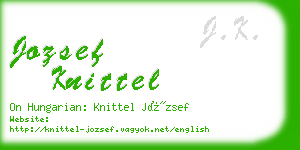 jozsef knittel business card